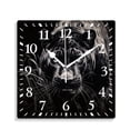 thumbnail image 1 of 10 Inch Wall Clock Battery Operated Silent Clock Decorative for Office, Kitchen, Outdoor, Living RoomPanther Animal Black Style, 1 of 4