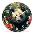 thumbnail image 1 of 10 Inch Wall Clock Battery Operated Silent Clock Decorative for Office, Kitchen, Outdoor, Living RoomPrecious Pandas Adorable, 1 of 4