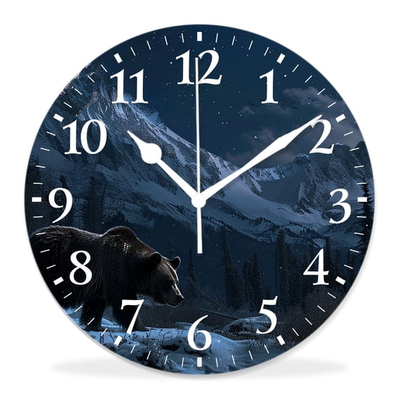 10 Inch Wall Clock Battery Operated Silent Clock Decorative for Office, Kitchen, Outdoor, Living RoomThe Moon Bear Gorgeous