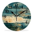 thumbnail image 1 of 10 Inch Wall Clock Battery Operated Silent Clock Decorative for Office, Kitchen, Outdoor, Living RoomVintage Wooden Plank Ocean Stylish Cute, 1 of 4