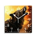 thumbnail image 1 of 10 Inch Wall Clock Battery Operated Silent Clock Decorative for Office, Kitchen, Outdoor, Living RoomWolf and Cloud Moon Lovely Pattern, 1 of 4