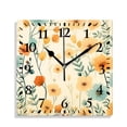 thumbnail image 1 of 10 Inch Wall Clock Battery Operated Silent Clock Decorative for Office, Kitchen, Outdoor, Living RoomYellow Beautiful Flowers Exquisite, 1 of 4