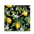 thumbnail image 1 of 10 Inch Wall Clock Battery Operated Silent Clock Decorative for Office, Kitchen, Outdoor, Living RoomYellow Lemon White Lemon Blossom Cute, 1 of 4