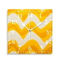 thumbnail image 1 of 10 Inch Wall Clock Battery Operated Silent Clock Decorative for Office, Kitchen, Outdoor, Living RoomYellow Wave Style, 1 of 4