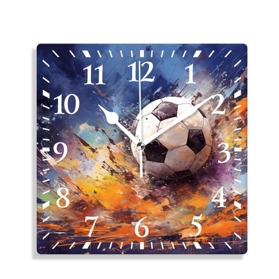 10 Inch Wall Clock Battery Operated Silent Clock Decorative for Office, Kitchen, Outdoor, Living RoomVintage Galaxy Space Stars American Basketball Style