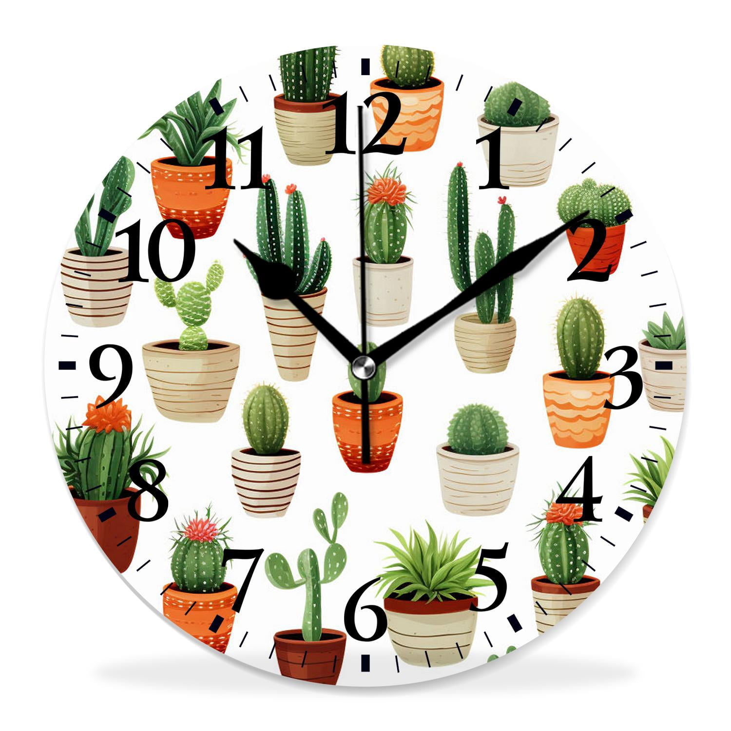 10 Inch Wall Clock Battery Operated Silent Clock Decorative for Office ...
