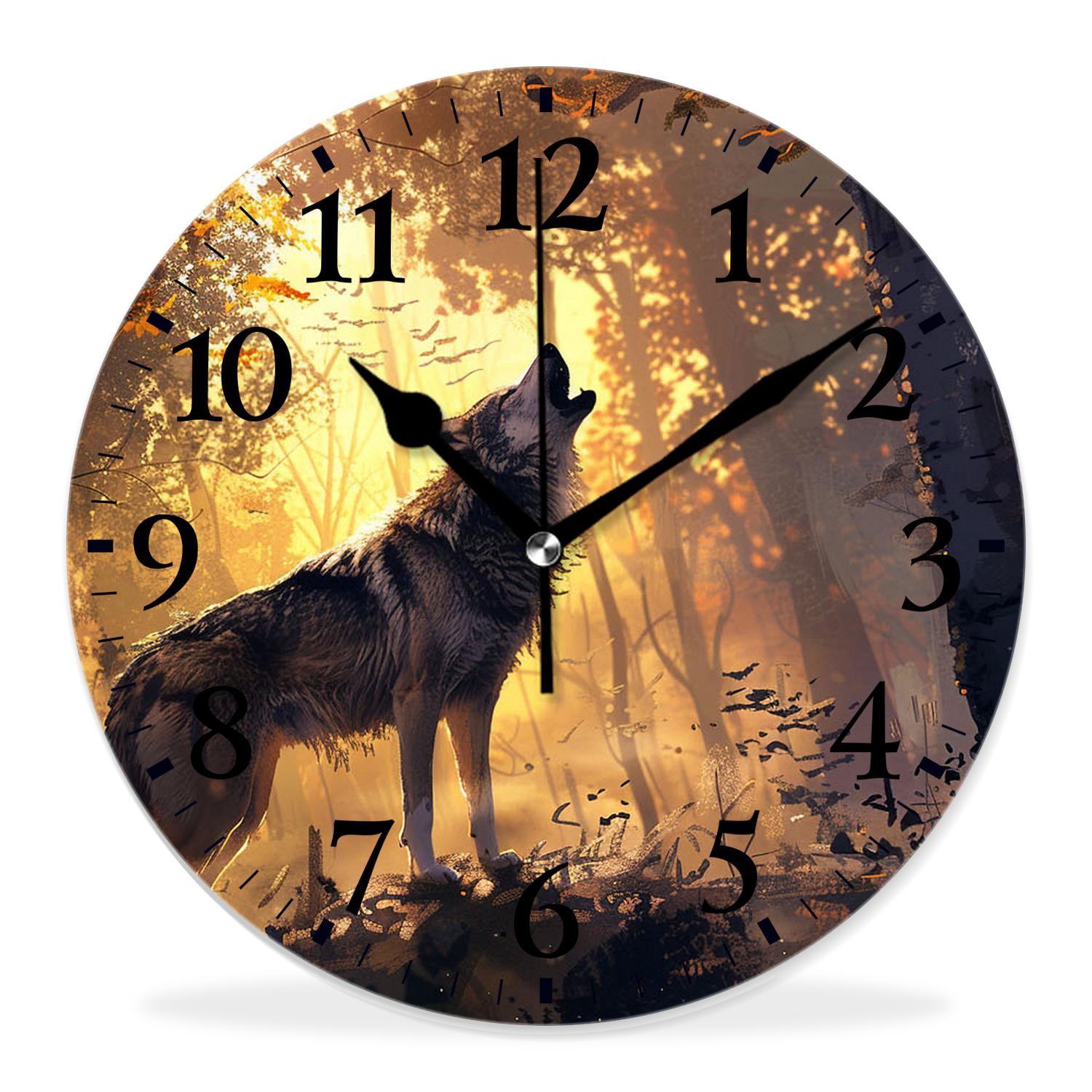 10 Inch Wall Clock Battery Operated Silent Clock Decorative for Office ...