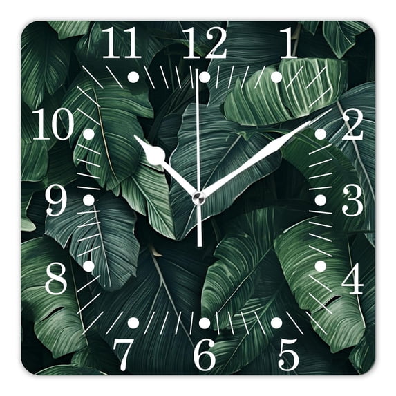 10 Inch Wall Clock Battery Operated Square Clock for Office, Kitchen ...