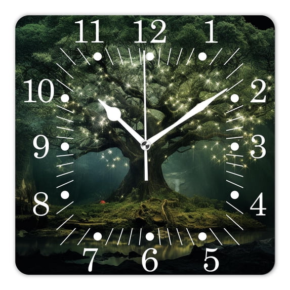 10 Inch Wall Clock Battery Operated Square Clock for Office, Kitchen, Outdoor, Living Room,3D Wall Art Beautiful