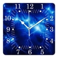thumbnail image 1 of 10 Inch Wall Clock Battery Operated Square Clock for Office, Kitchen, Outdoor, Living Room,Abstract Blue Electric Lightning Drawing, 1 of 4