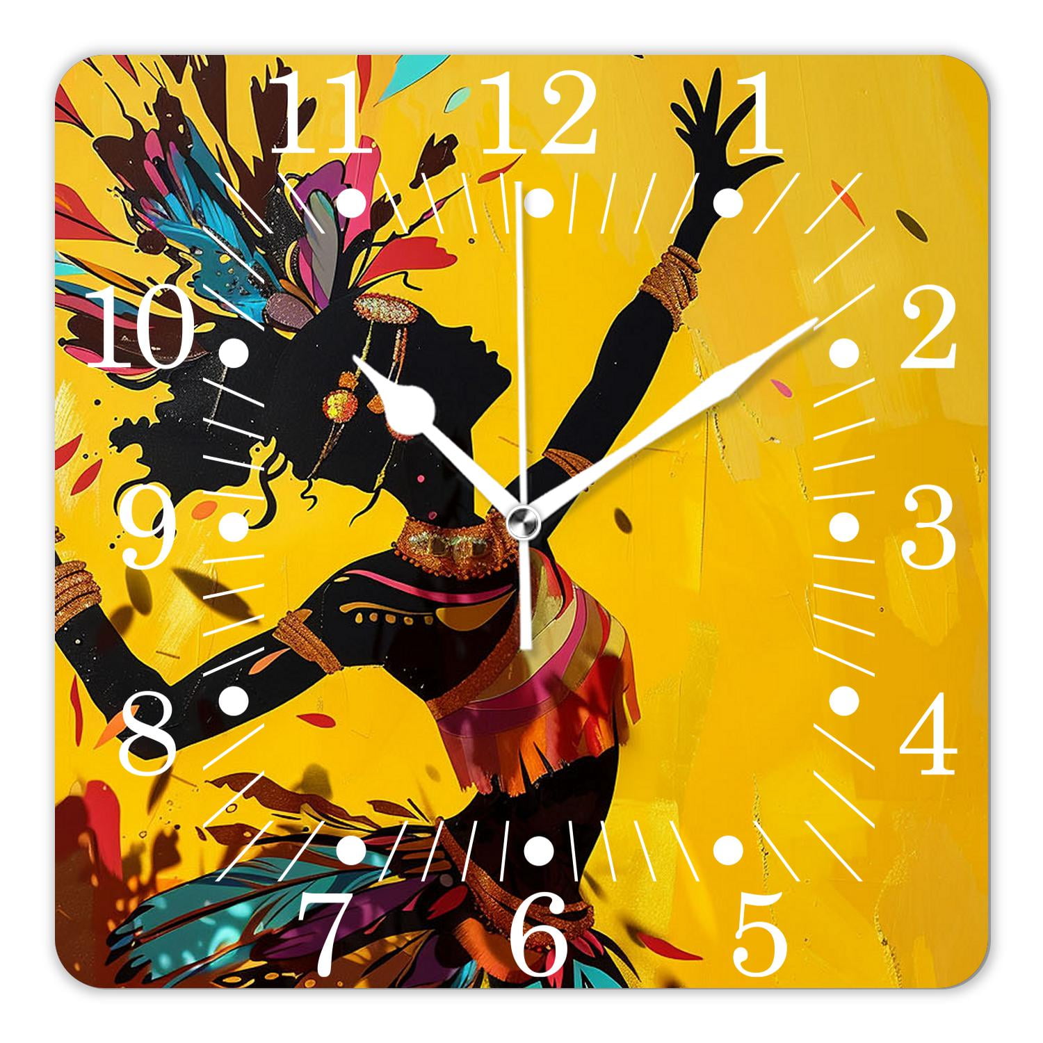 10 Inch Wall Clock Battery Operated Square Clock for Office, Kitchen