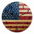 thumbnail image 1 of 10 Inch Wall Clock Battery Operated Square Clock for Office, Kitchen, Outdoor, Living Room, Retro - Themed United States Flag, 1 of 7