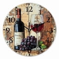 thumbnail image 1 of 10 Inch Wall Clock Battery Operated Square Clock for Office, Kitchen, Outdoor, Living Room, Wine And Grape Still - Life, 1 of 7