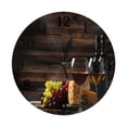 thumbnail image 1 of 10 Inch Wall Clock Silent Non Ticking Battery Operated Creative Quiet Round Clock For Kitchen Bathroom Home Bedroom Office Living Room Wine, 1 of 7