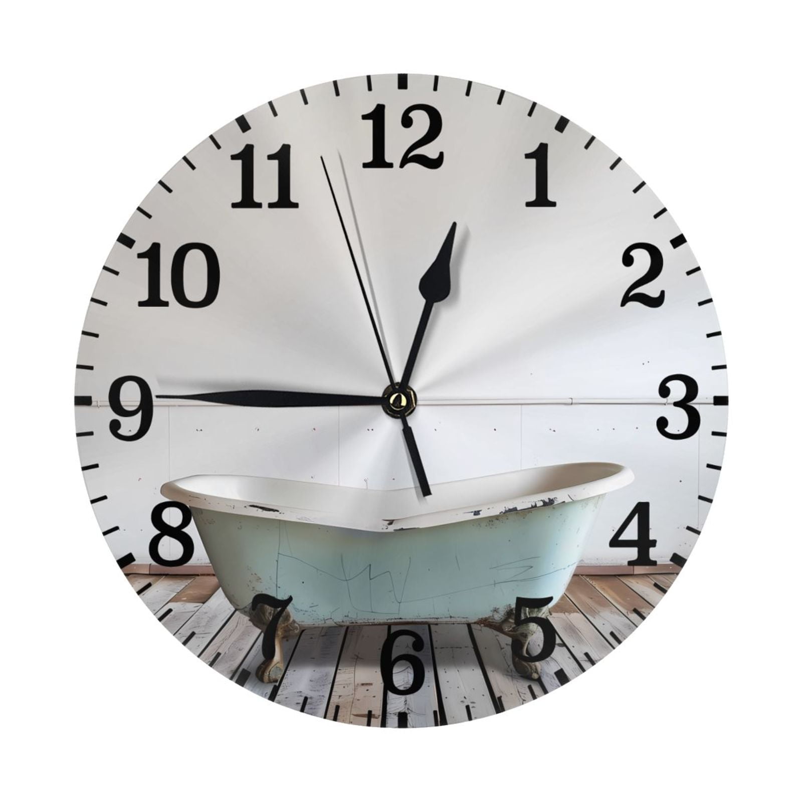 10 Inch Wall Clock Silent Non Ticking Battery Operated Creative Quiet ...