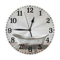thumbnail image 1 of 10 Inch Wall Clock Silent Non Ticking Battery Operated Creative Quiet Round Clock For Kitchen Bathroom Home Bedroom Office Living Room Kitchen Element, 1 of 7