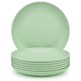 thumbnail image 1 of 10 Inch Wheat Straw Dinner Plates, Set of 8 Unbreakable Plates, Microwave & Dishwasher Safe, Lightweight Modern Tableware, Reusable Dinner Plates for Kitchen Daily Use(Green), 1 of 8