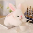 thumbnail image 1 of ​10 Inch White Bunny Stuffed Animal Plush Pillow - Soft Rabbit Doll for Kids Room Decor, Nursery, Gifts | Cute Cuddle Toy for Boys & Girls - Machine Washable White, 1 of 6