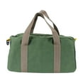 thumbnail image 1 of 10 Inch Wide Mouth Tool Bag, Heavy Duty Canvas Tool Storage Bag, Large Capacity Handbag, Portable Multi-Function Tool OrBag for Storing Wrench, Screwdrivers, Plier, Nails Tools, 1Pc(Green,10.6x7.1"), 1 of 5