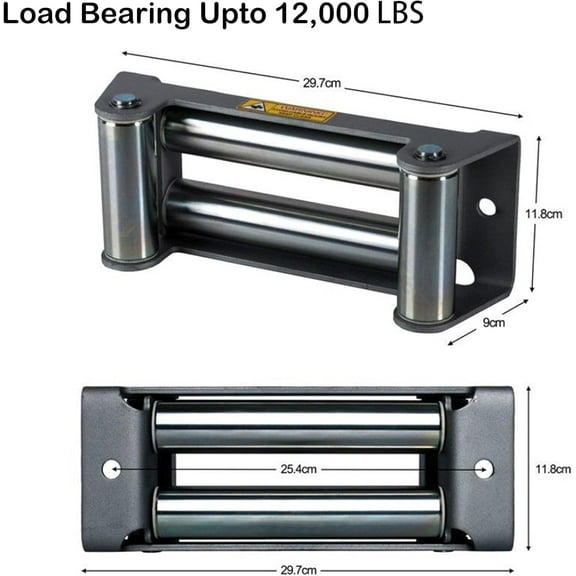 10 Inch Winch Roller Fairlead 4 Way Mount Heavy Duty Guide for SUV Truck F150 8000-12000lbs