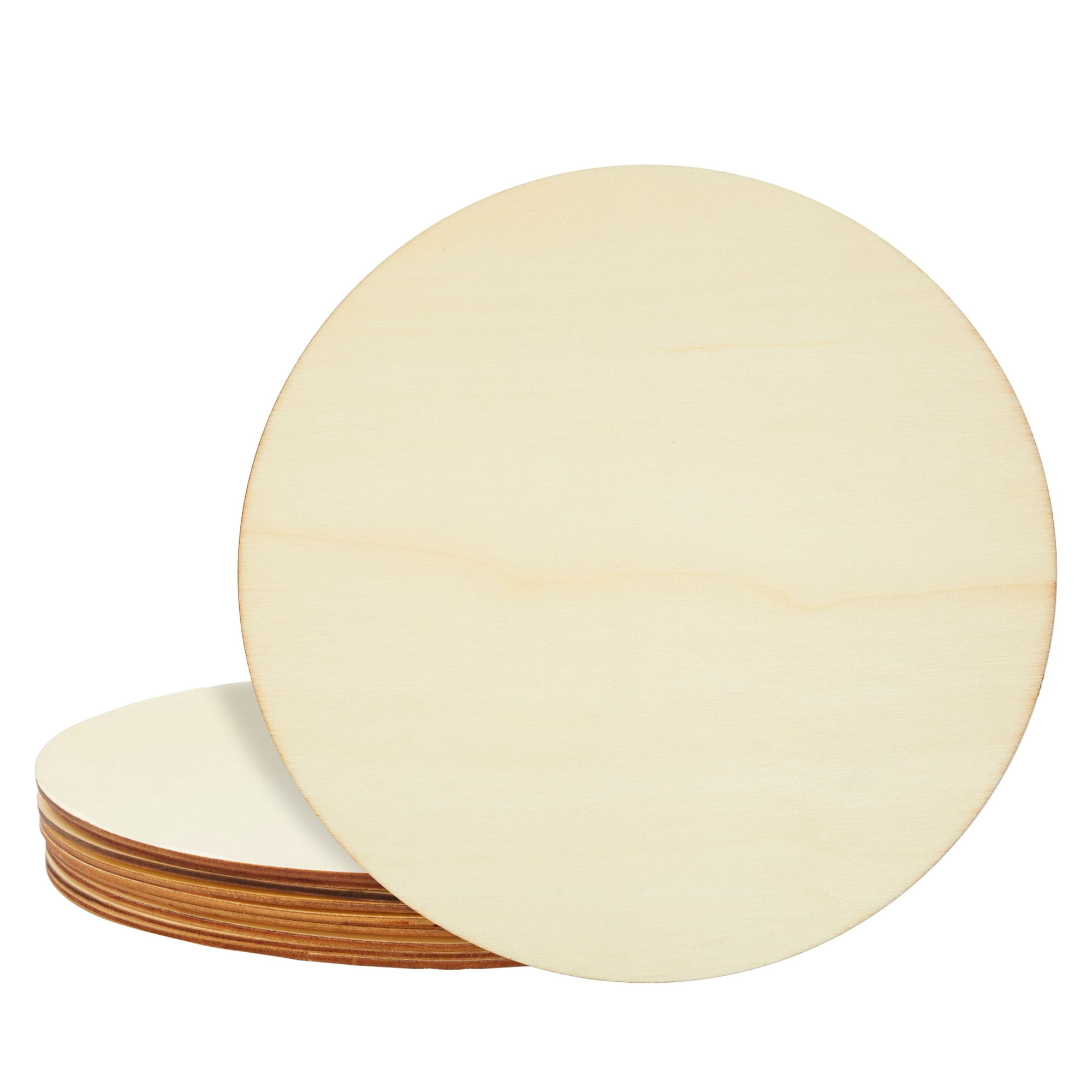10 Inch Wooden Circles for Crafts, Unfinished Rounds for Wood