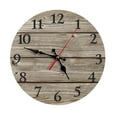 thumbnail image 1 of 10-Inch Wooden Wall Clock, Modern Minimalist Style, Creative Digital Display - Crafted From Solid Wood, Hanging Design, Digital Display With Clear Numbers, Easy To Install - For, 1 of 3