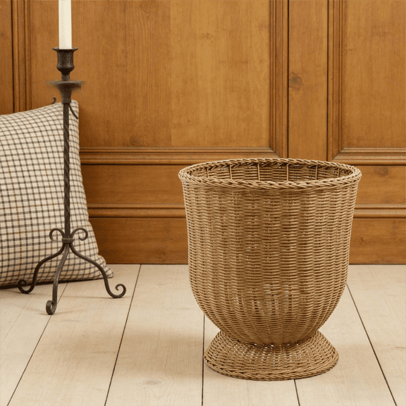 10 Inch Woven Planter Basket Indoor Outdoor， Planter Basket Woven Decorative Storage Basket and Planter for Porch Patio Backyard Home Garden