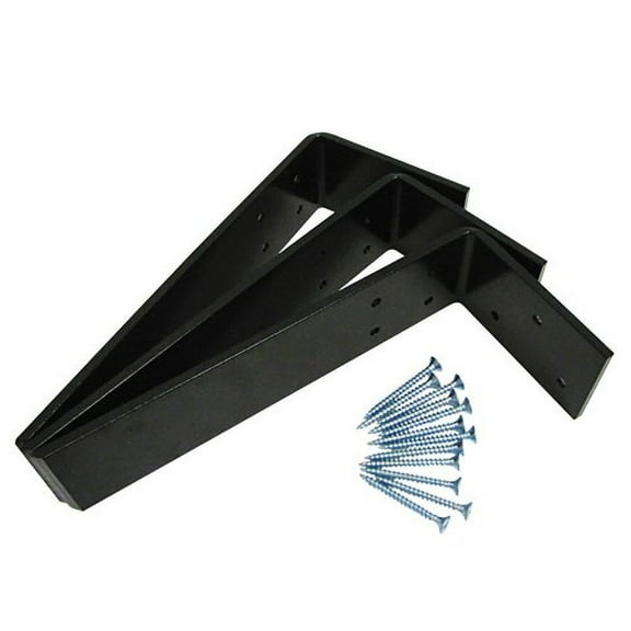 10 Inch X 2-1/2 Inch X 1/4 Inch L Shaped Counter Top Support Bracket Set of 3 Plus 12 screws
