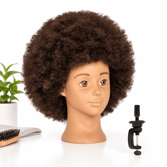 10 Inch doll head mannequin for hair styling practice with human hair