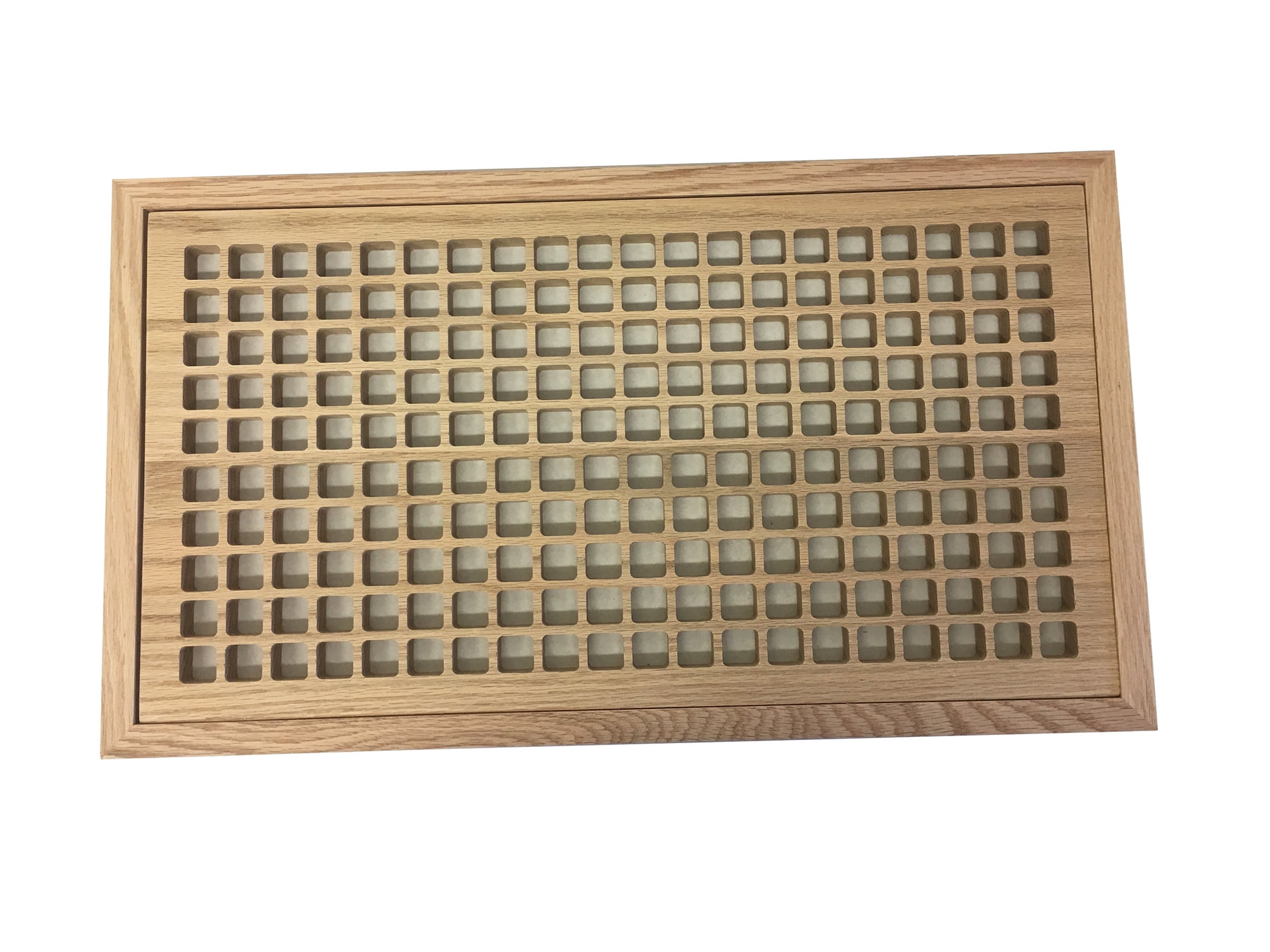 10 Inch x 20 Inch Red Oak Hardwood Vent Floor Register Flush Mount ...