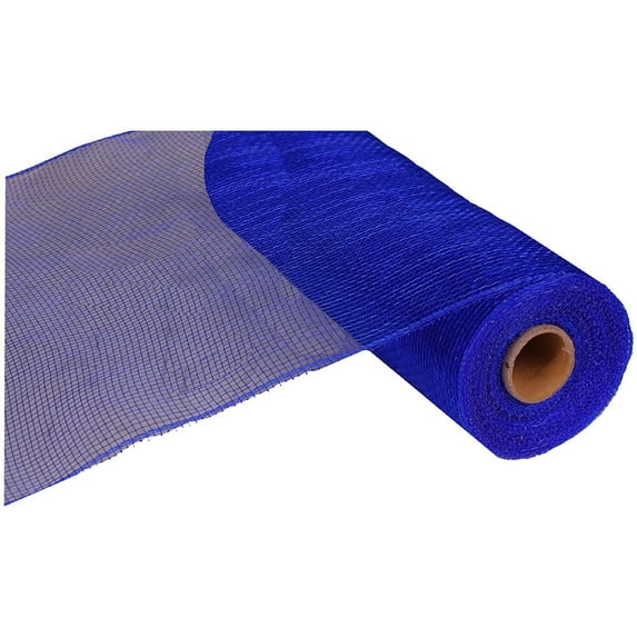 10 Inch x 30 Feet Deco Poly Mesh Ribbon - Royal Blue Non Metallic : RE130225