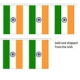 thumbnail image 1 of 10' India String Flag Party Bunting Has 10 Indian 6"x9" Polyester Banner Flags Attached, Popular For School Classroom, Bars, Restaurants, World Cup Theme Parties, 1 of 1