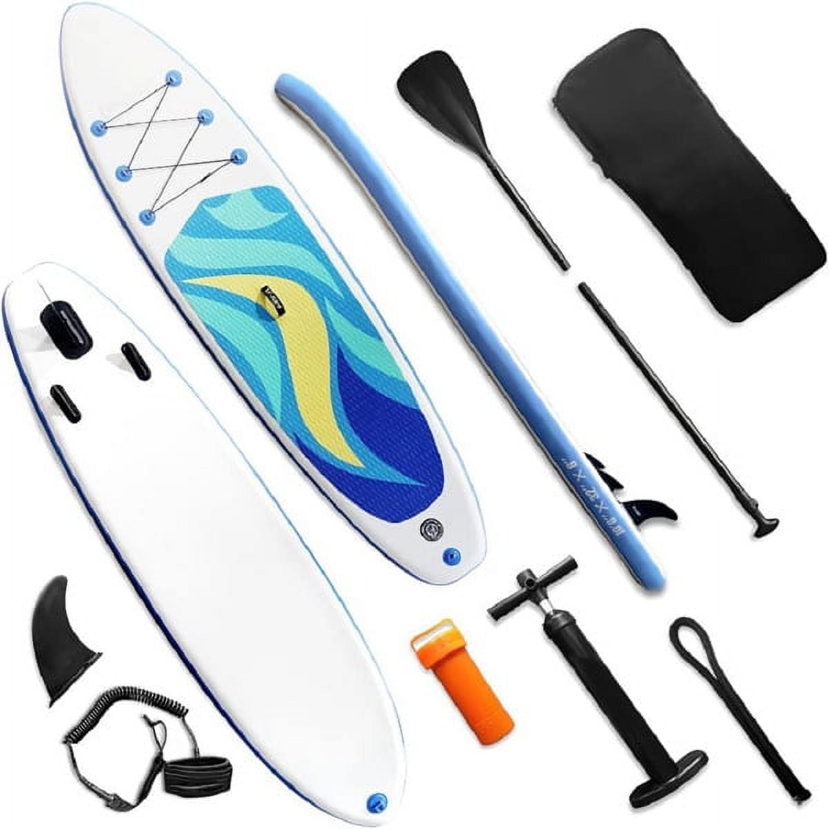 10' Inflatable Stand Up Paddle Board All Around for Beginners, Yoga ...