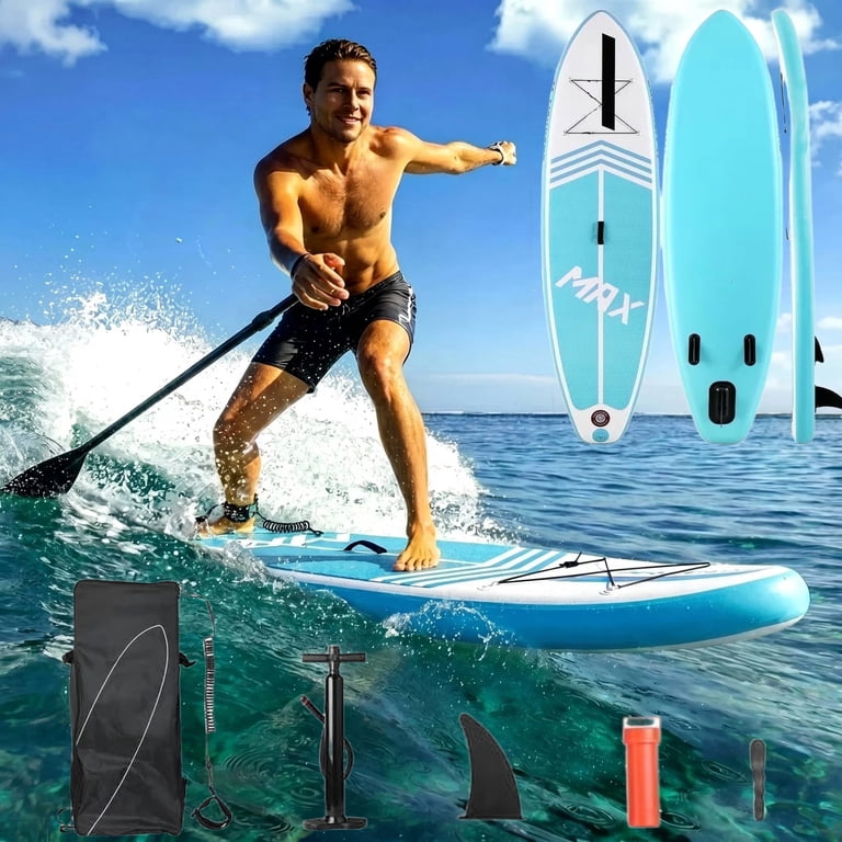 10' Inflatable Stand up Paddle Board for Adults, 6' Thick SUP with