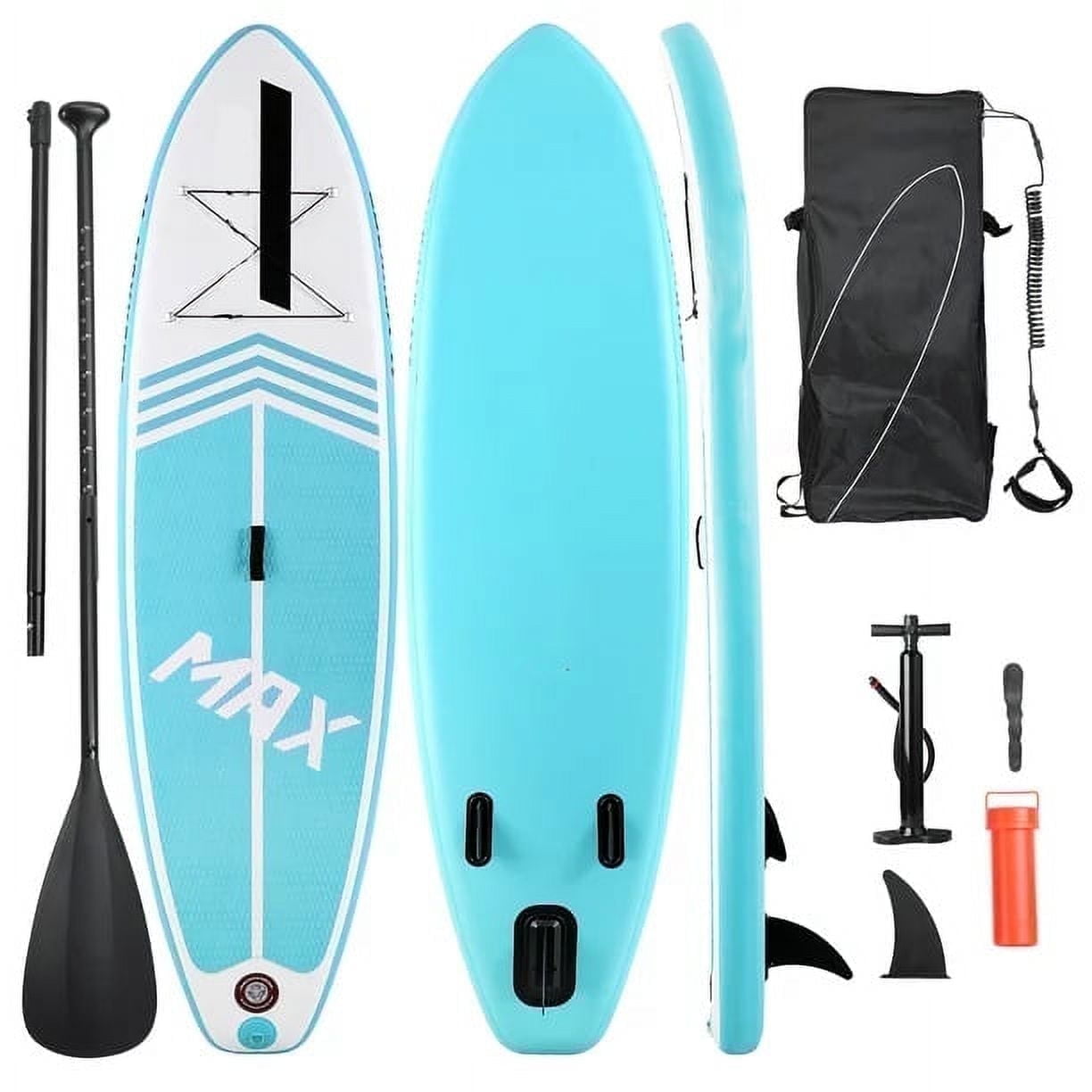 10' Inflatable Stand up Paddle Board for Adults, 6' Thick SUP with Accessories, Triple Action Pump, Fishing, Green