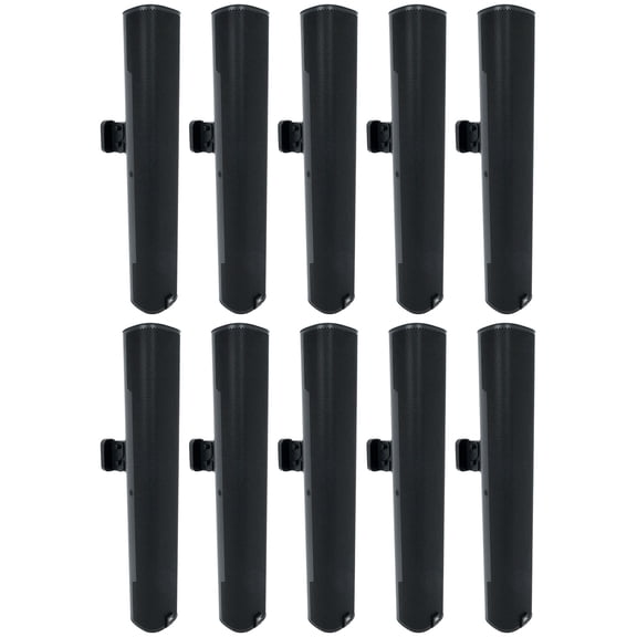 10) JBL COL600-BK 24" Black 70V Commercial Slim Column Wall Mount Array Speakers