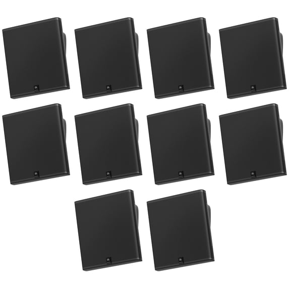 (10) JBL SLP14/T-BK Sleek Low-Profile On Wall Mount 4" 70v Commercial Speakers
