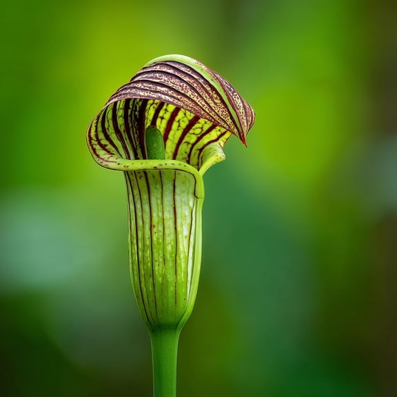 10 Jack in The Pulpit Bulbs - Native Flowering Woodland Indian Turnips - Arisaema triphyllum