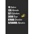 thumbnail image 1 of 10 Jahre 120 Monate 521 Wochen 3650 Tage : A5 Notizbuch für Ehepartner die Rosenhochzeit Feiern - Geschenk Für Hochzeitstag, Jahrestag (Paperback), 1 of 1