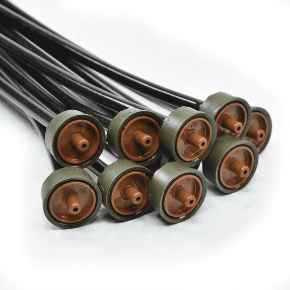 (10) Jain CTPC20T Dripper 0.5 GPH Pressure-Comp Emitter +1/4" Vinyl Drip Line Hose