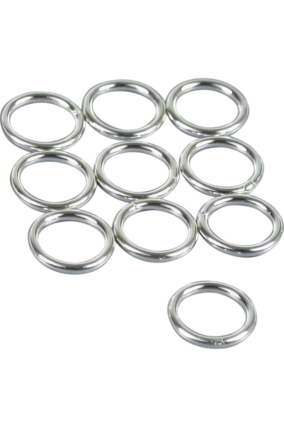 10 Jump Rings Closed Sterling Silver Jewelry 18 Ga 8mm