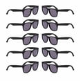 thumbnail image 1 of 10 Junie Kid Size Plastic Sunglasses Pack - Lenses UV Protection, Beach Glasses - Black, 1 of 8