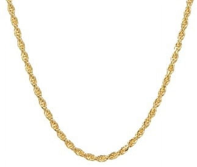 10 K 1.5MM HOLLOW ROPE CHAIN 30"