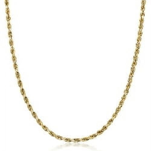 PORI JEWELERS 10K HOLLOW ROPE CHAIN - 26", 3MM - For Man and Woman - Made in Italy