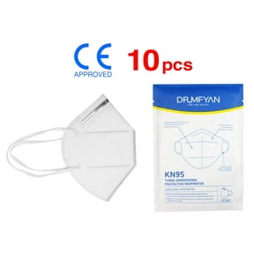 (10) KN95 Respirator Face Mask - Individually Wrapped, 5 Layer, PM2.5