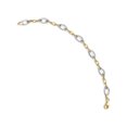 thumbnail image 1 of 10 Karat Two-Tone Gold Polished and Textured Link Bracelet, 1 of 4