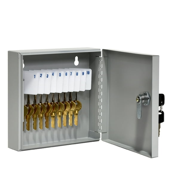 10 Key Cabinet - Single Lock Welded 22 Gauge Steel Construction