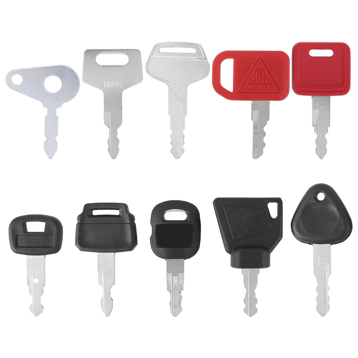 10 Keys Heavy Equipment Key Set Construction Ignition Key Set