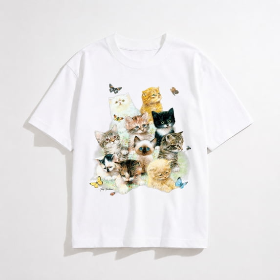 10 Kittens Unisex T Shirt | Premium, Hand-Dyed | Cat Graphic Tee
