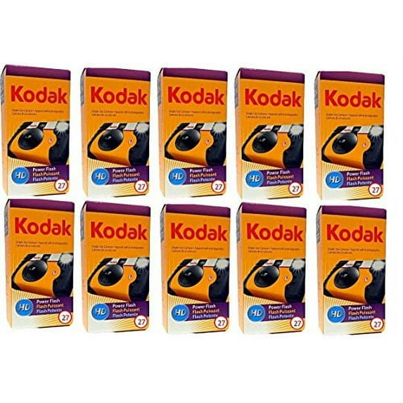 10 Kodak HD Power Flash One-Time Use 35mm Disposable Camera 27exp